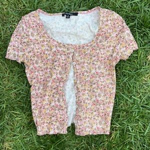 crop floral top